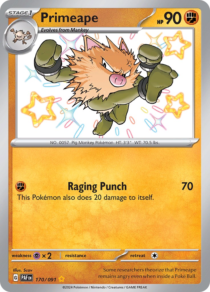 Primeape (170/091) [Scarlet & Violet: Paldean Fates] | Fandemonia Ltd