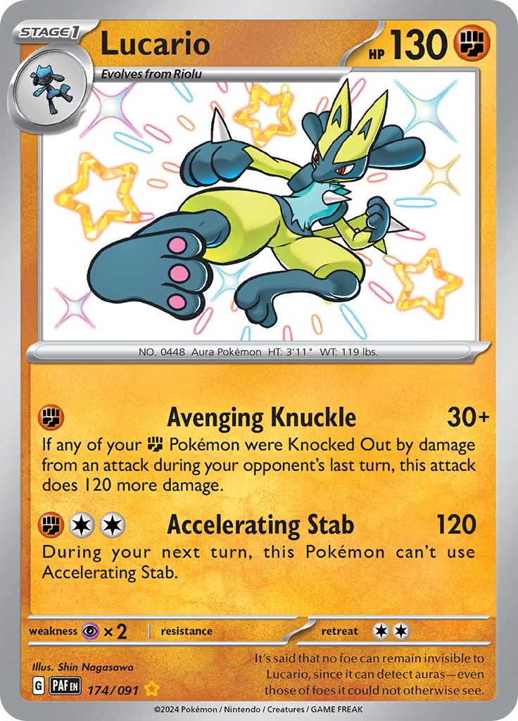 Lucario (174/091) [Scarlet & Violet: Paldean Fates] | Fandemonia Ltd