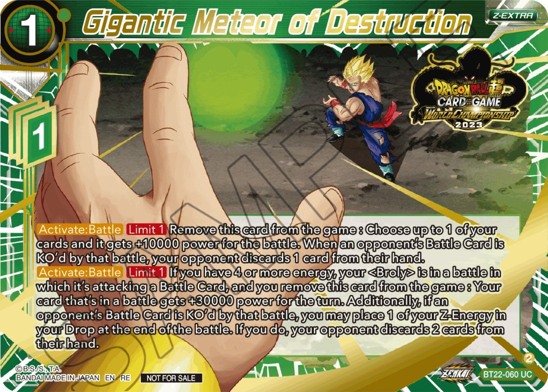 Gigantic Meteor of Destruction (2023 World Championship Z-Extra Card Set) (BT22-060) [Tournament Promotion Cards] | Fandemonia Ltd