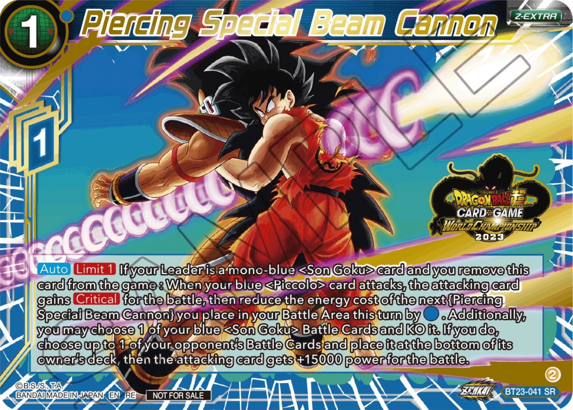 Piercing Special Beam Cannon (2023 World Championship Z-Extra Card Set) (BT23-041) [Tournament Promotion Cards] | Fandemonia Ltd