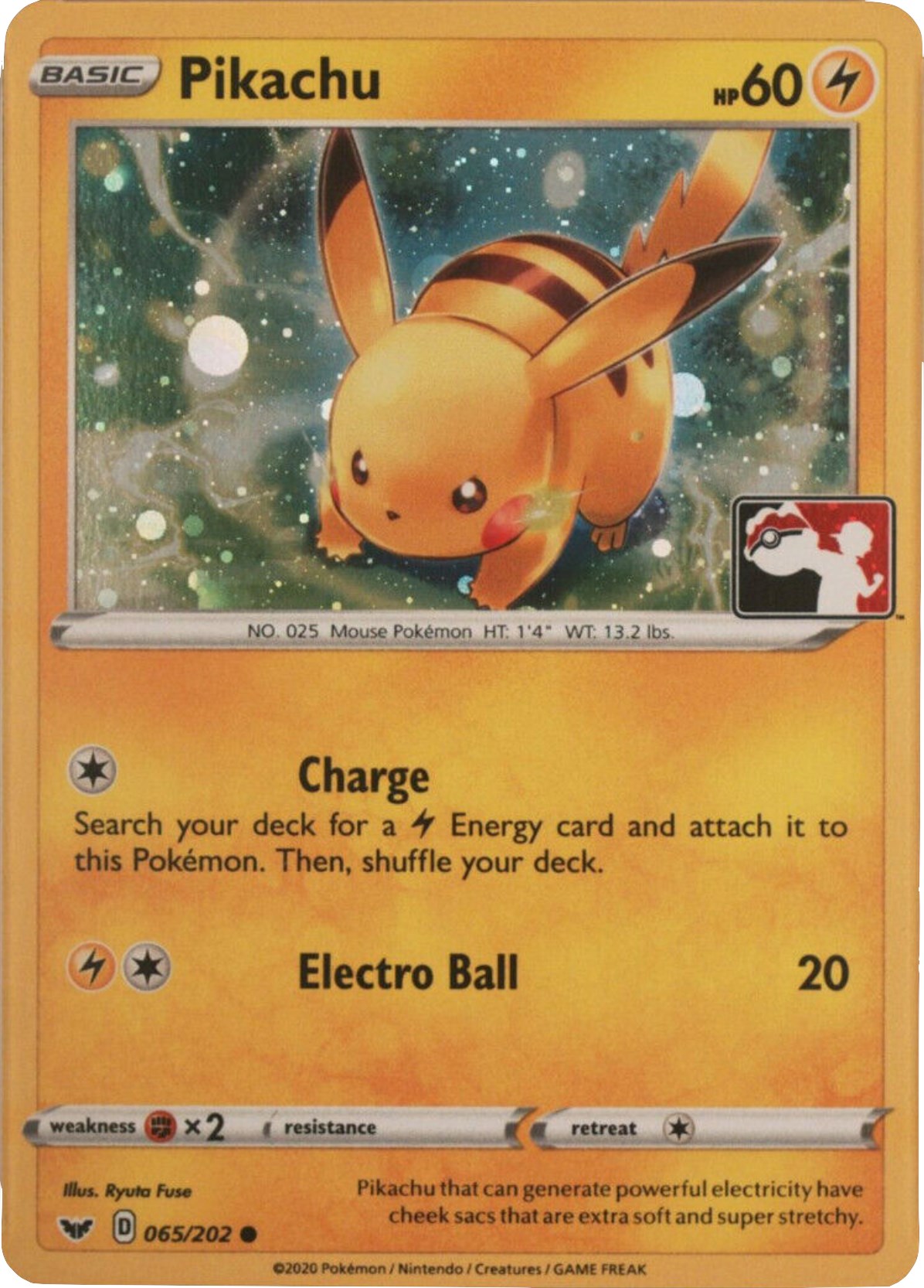 Pikachu (065/202) (Cosmos Holo) [League & Championship Cards] | Fandemonia Ltd