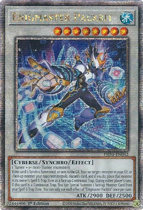 Enigmaster Packbit [PHNI-EN042] Quarter Century Secret Rare | Fandemonia Ltd