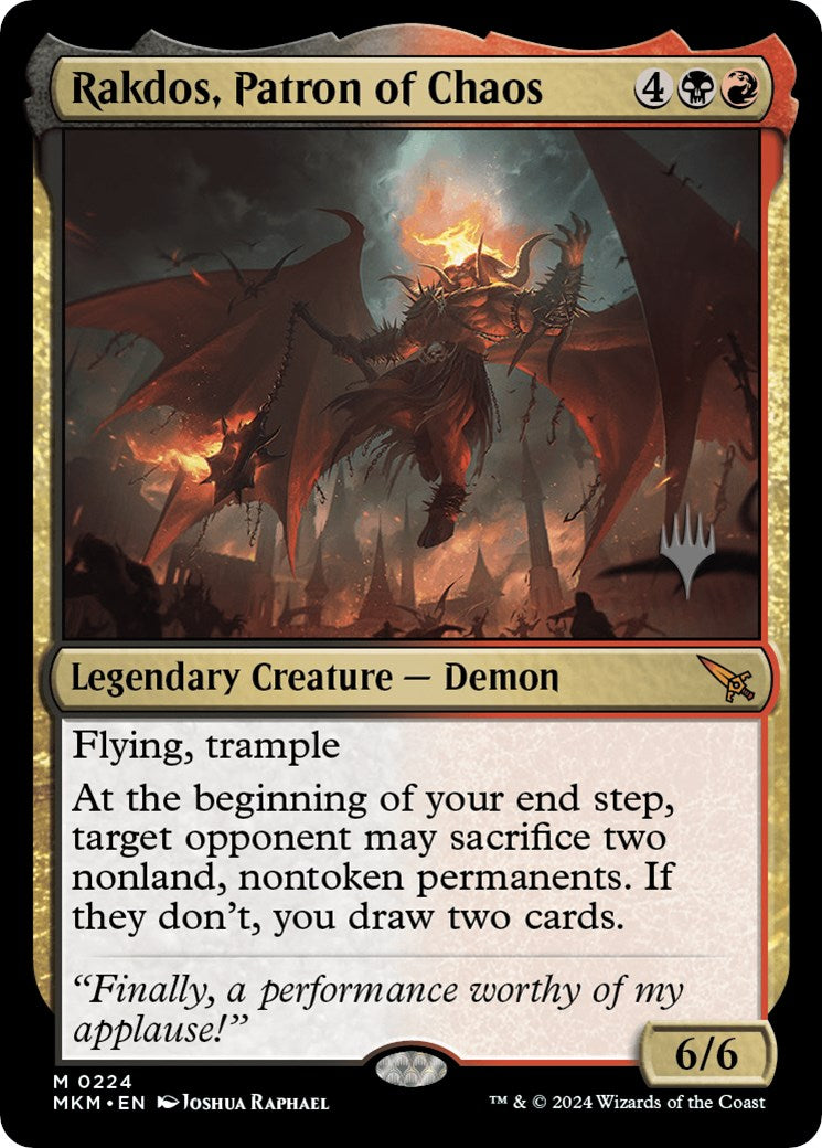 Rakdos, Patron of Chaos (Promo Pack) [Murders at Karlov Manor Promos] | Fandemonia Ltd