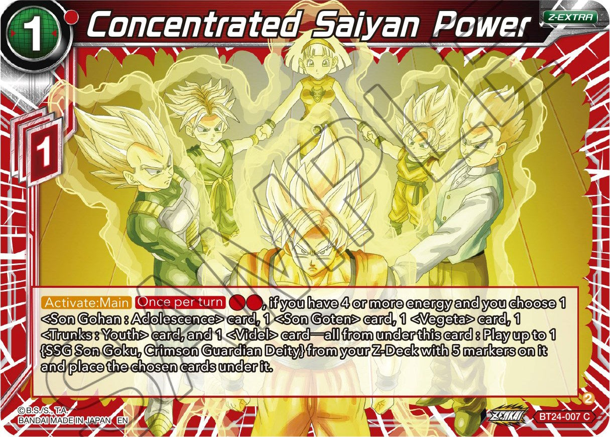 Concentrated Saiyan Power (BT24-007) [Beyond Generations] | Fandemonia Ltd