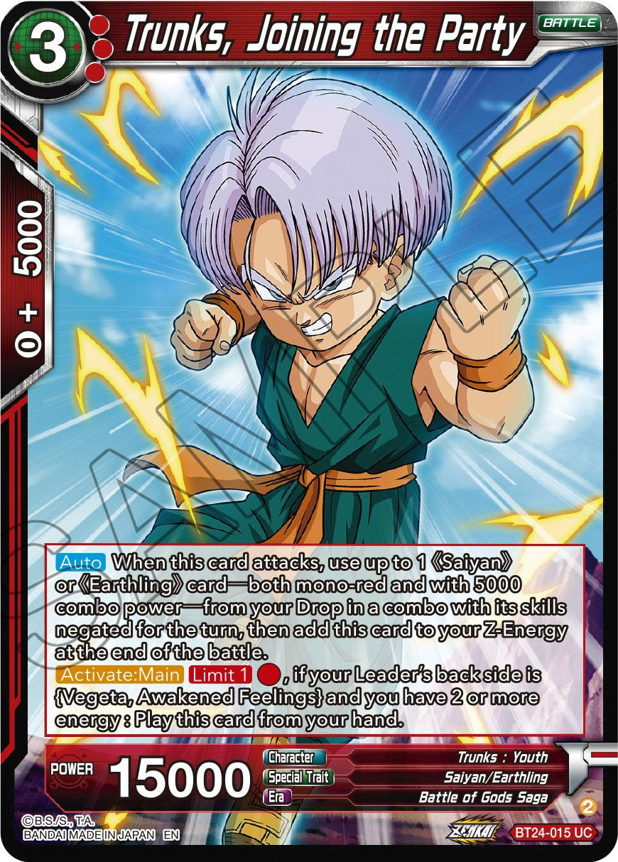 Trunks, Joining the Party (BT24-015) [Beyond Generations] | Fandemonia Ltd