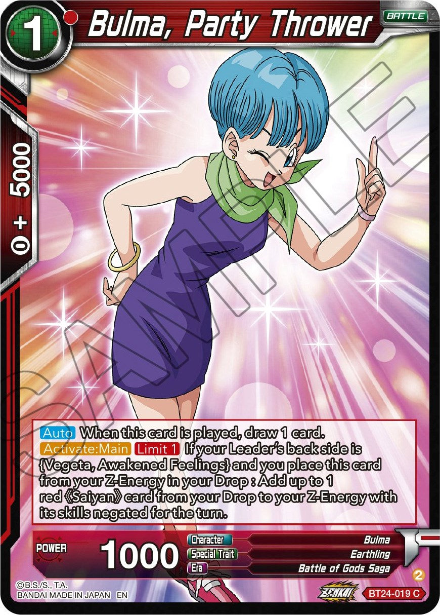 Bulma, Party Thrower (BT24-019) [Beyond Generations] | Fandemonia Ltd