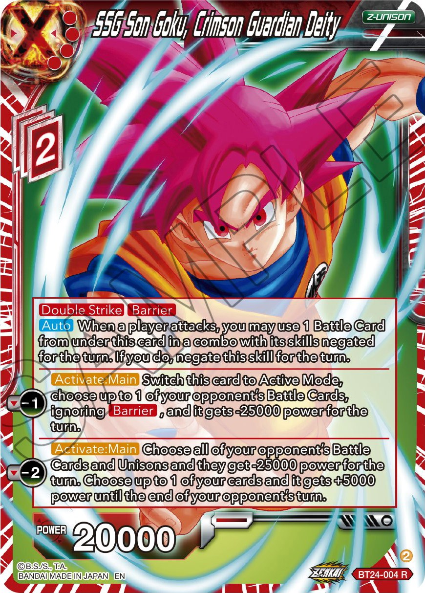 SSG Son Goku, Crimson Guardian Deity (BT24-004) [Beyond Generations] | Fandemonia Ltd