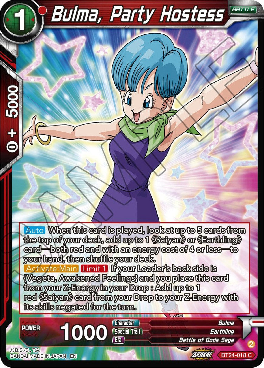 Bulma, Party Hostess (BT24-018) [Beyond Generations] | Fandemonia Ltd