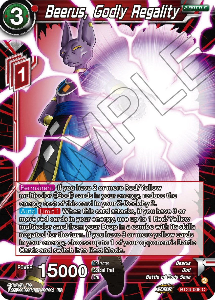 Beerus, Godly Regality (BT24-006) [Beyond Generations] | Fandemonia Ltd