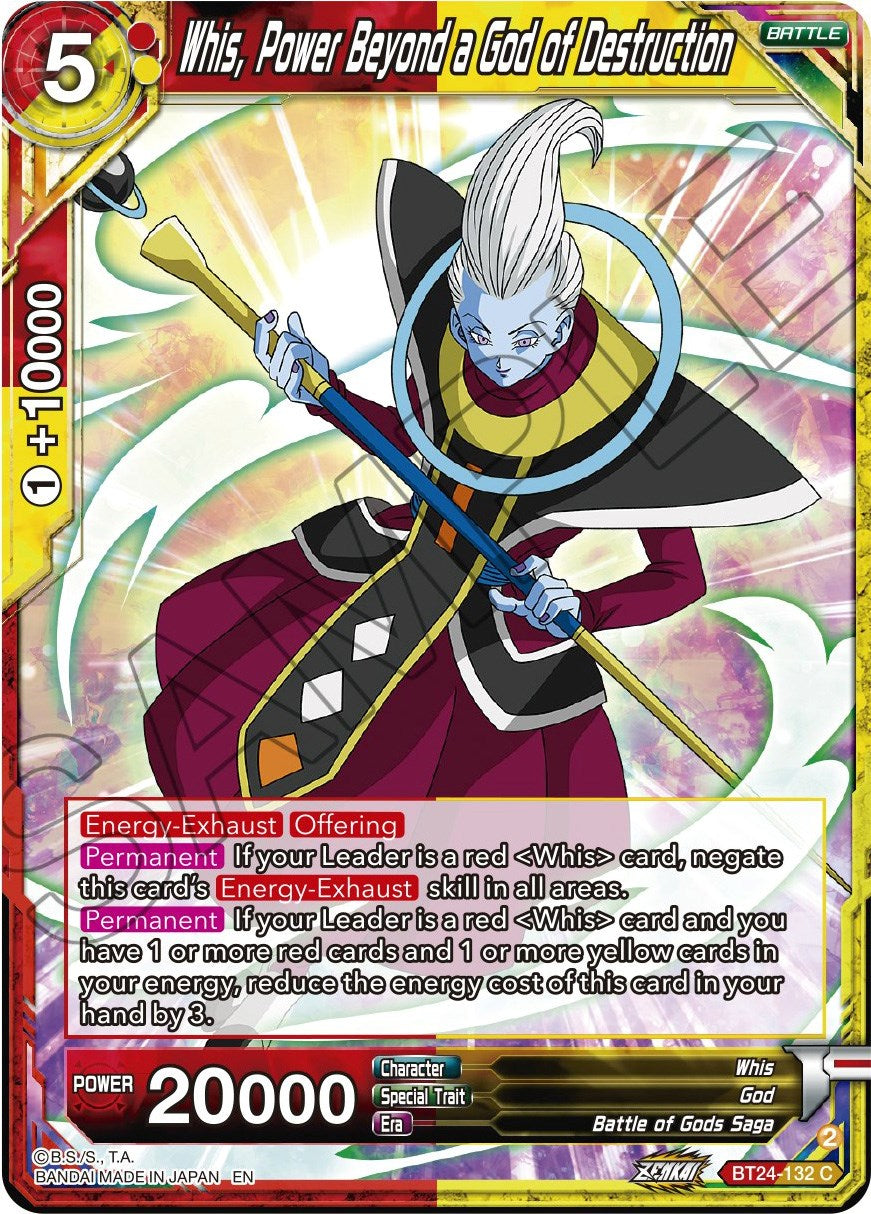 Whis, Power Beyond a God of Destruction (BT24-132) [Beyond Generations] | Fandemonia Ltd