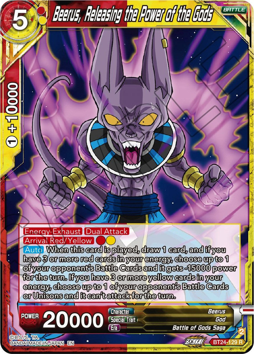 Beerus, Releasing the Power of the Gods (BT24-129) [Beyond Generations] | Fandemonia Ltd