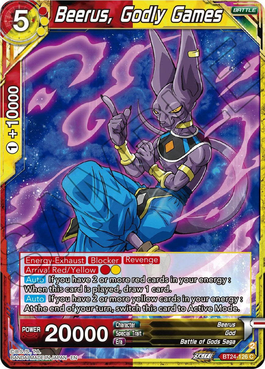 Beerus, Godly Games (BT24-126) [Beyond Generations] | Fandemonia Ltd