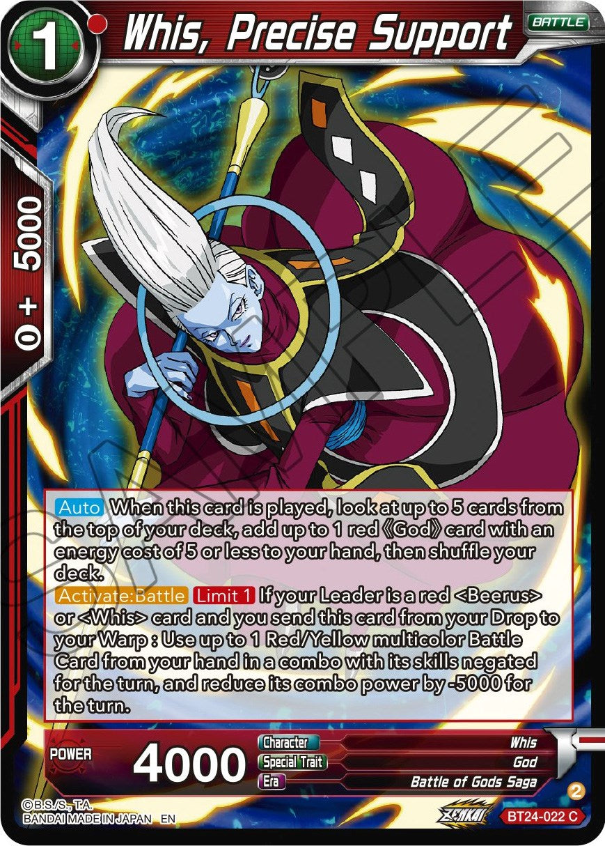 Whis, Precise Support (BT24-022) [Beyond Generations] | Fandemonia Ltd