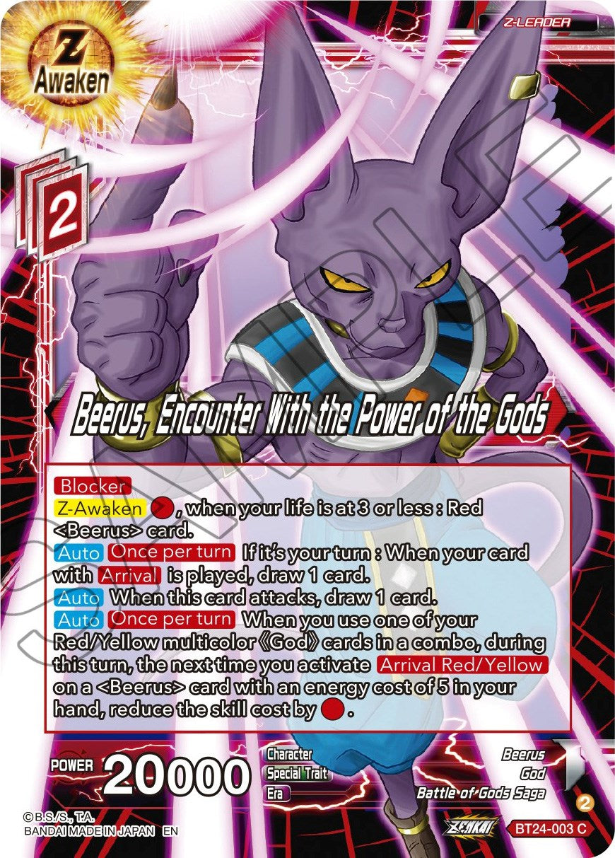 Beerus, Encounter With the Power of the Gods (BT24-003) [Beyond Generations] | Fandemonia Ltd