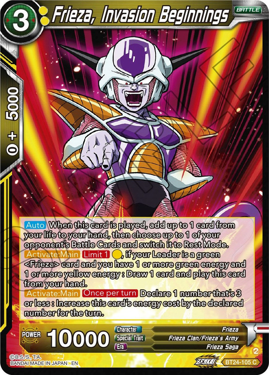 Frieza, Invasion Beginnings (BT24-105) [Beyond Generations] | Fandemonia Ltd