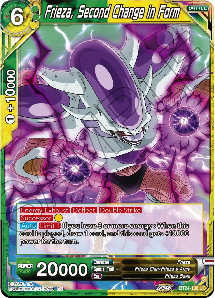 Frieza, Second Change in Form (BT24-136) [Beyond Generations] | Fandemonia Ltd