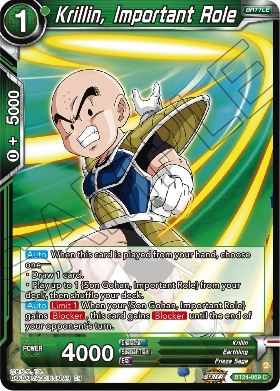 Krillin, Important Role (BT24-069) [Beyond Generations] | Fandemonia Ltd