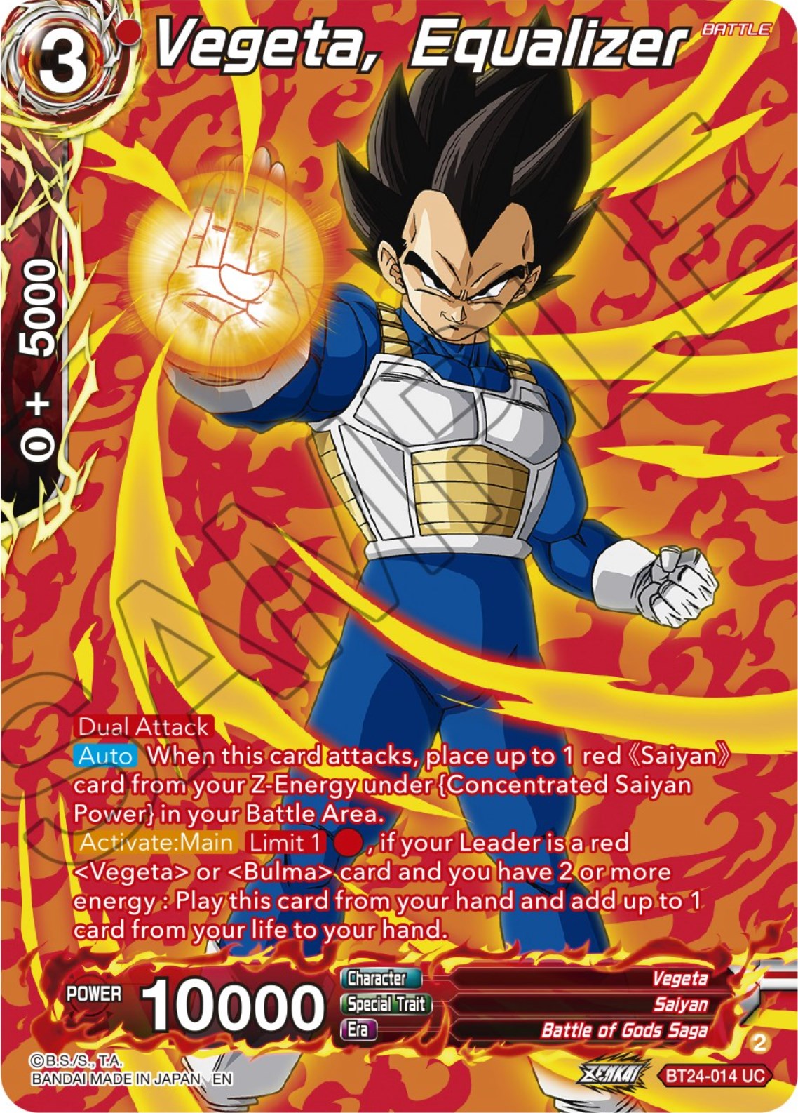 Vegeta, Equalizer (Collector Booster) (BT24-014) [Beyond Generations] | Fandemonia Ltd