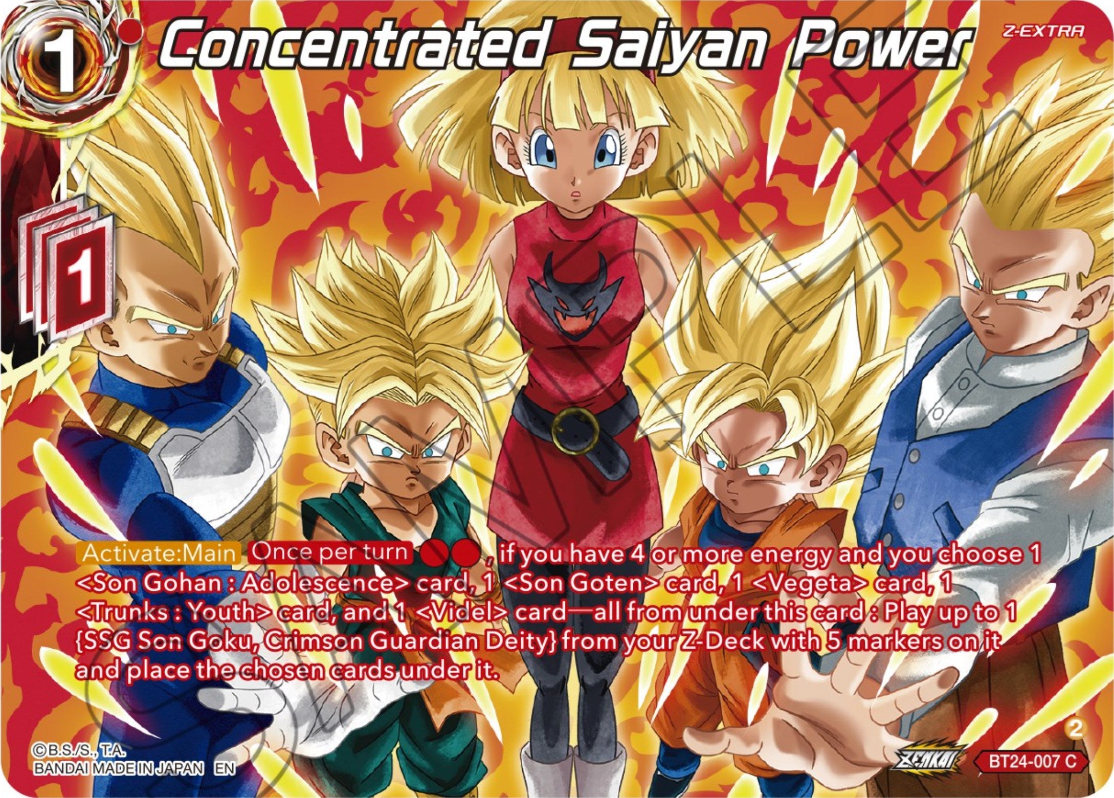 Concentrated Saiyan Power (Collector Booster) (BT24-007) [Beyond Generations] | Fandemonia Ltd