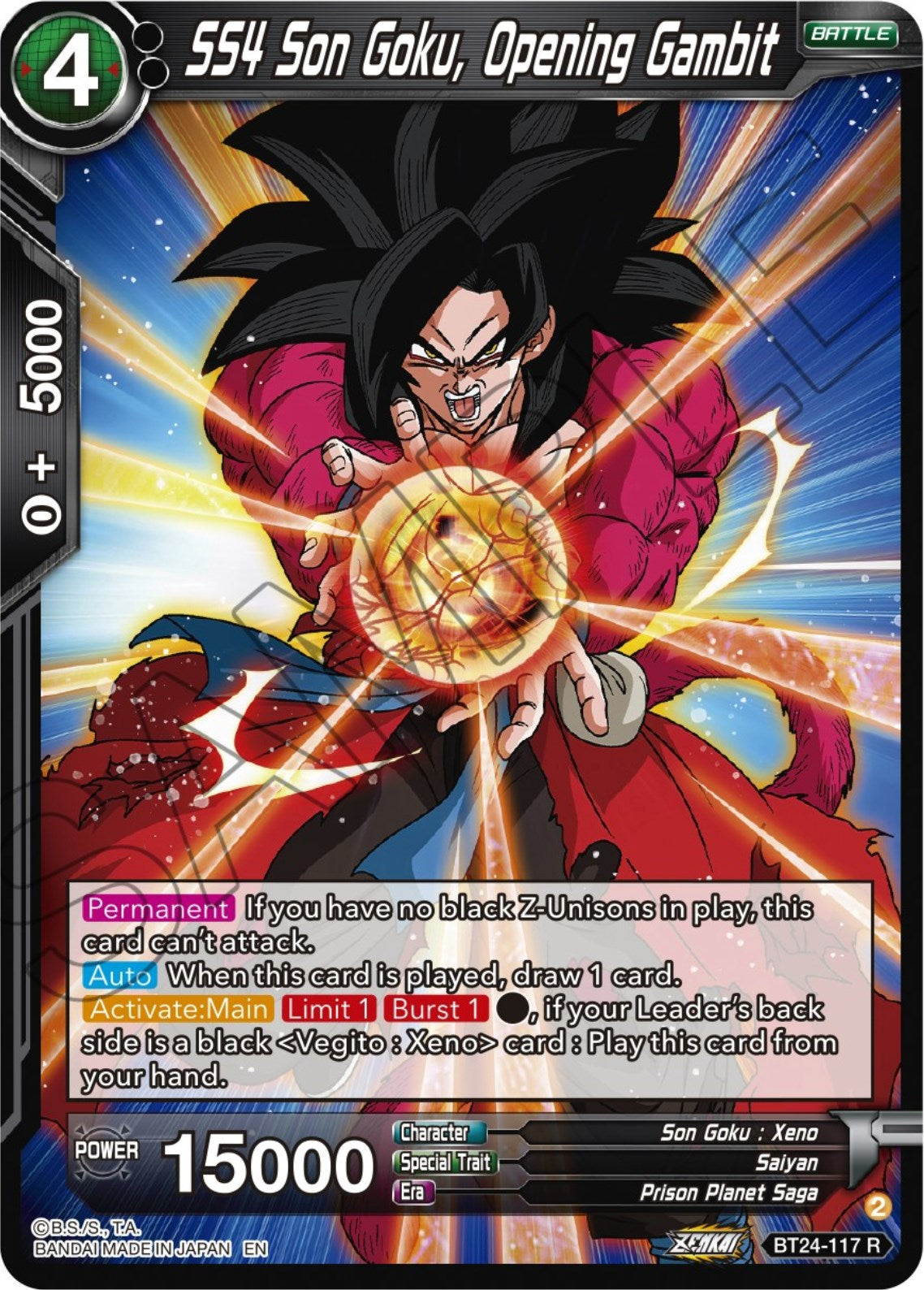 SS4 Son Goku, Opening Gambit (BT24-117) [Beyond Generations] | Fandemonia Ltd