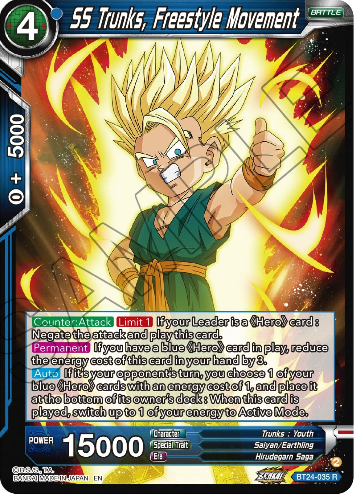 SS Trunks, Freestyle Movement (BT24-035) [Beyond Generations] | Fandemonia Ltd