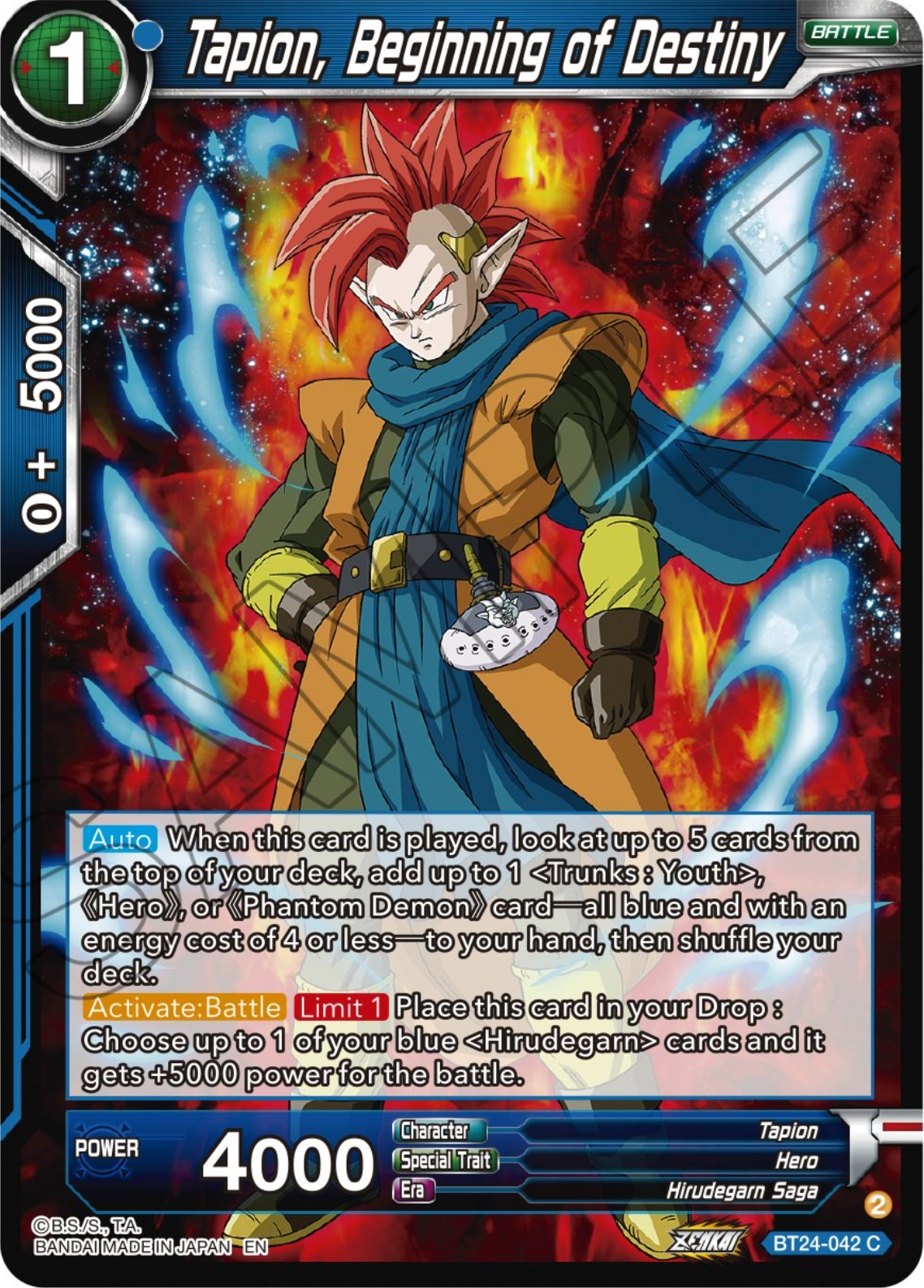 Tapion, Beginning of Destiny (BT24-042) [Beyond Generations] | Fandemonia Ltd