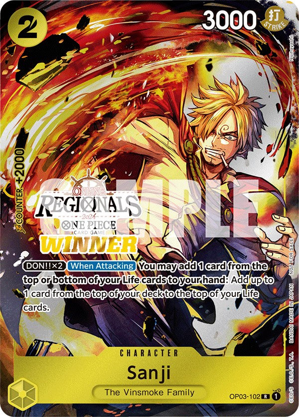 Sanji (Online Regional 2024) [Winner] [One Piece Promotion Cards] | Fandemonia Ltd