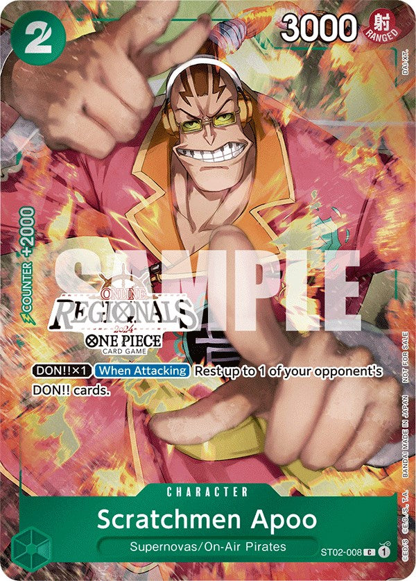 Scratchmen Apoo (Online Regional 2024) [Participant] [One Piece Promotion Cards] | Fandemonia Ltd