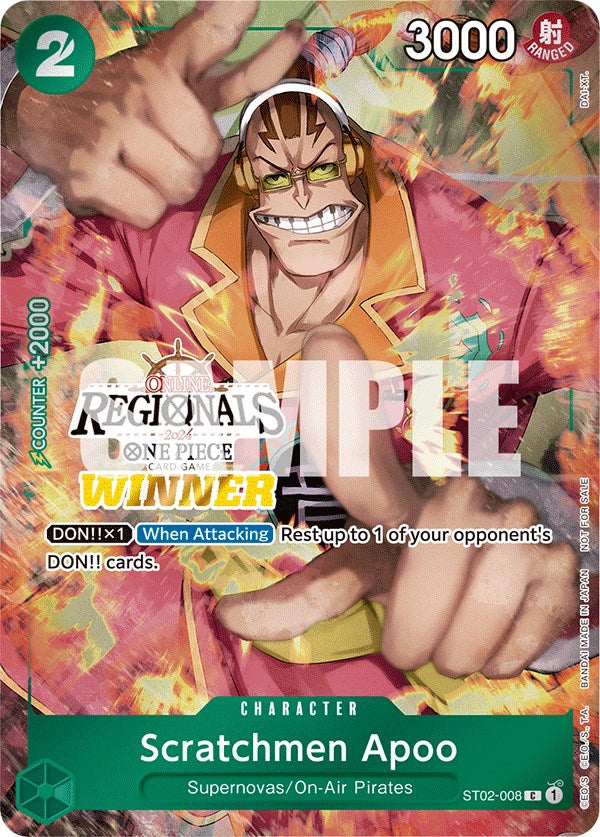 Scratchmen Apoo (Online Regional 2024) [Winner] [One Piece Promotion Cards] | Fandemonia Ltd