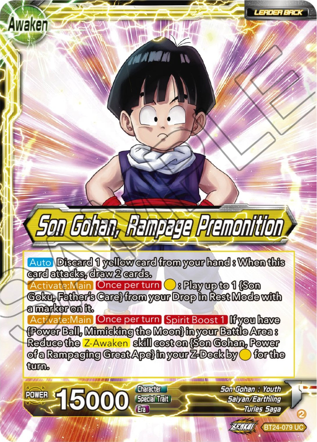 Son Gohan // Son Gohan, Rampage Premonition (BT24-079) [Beyond Generations] | Fandemonia Ltd