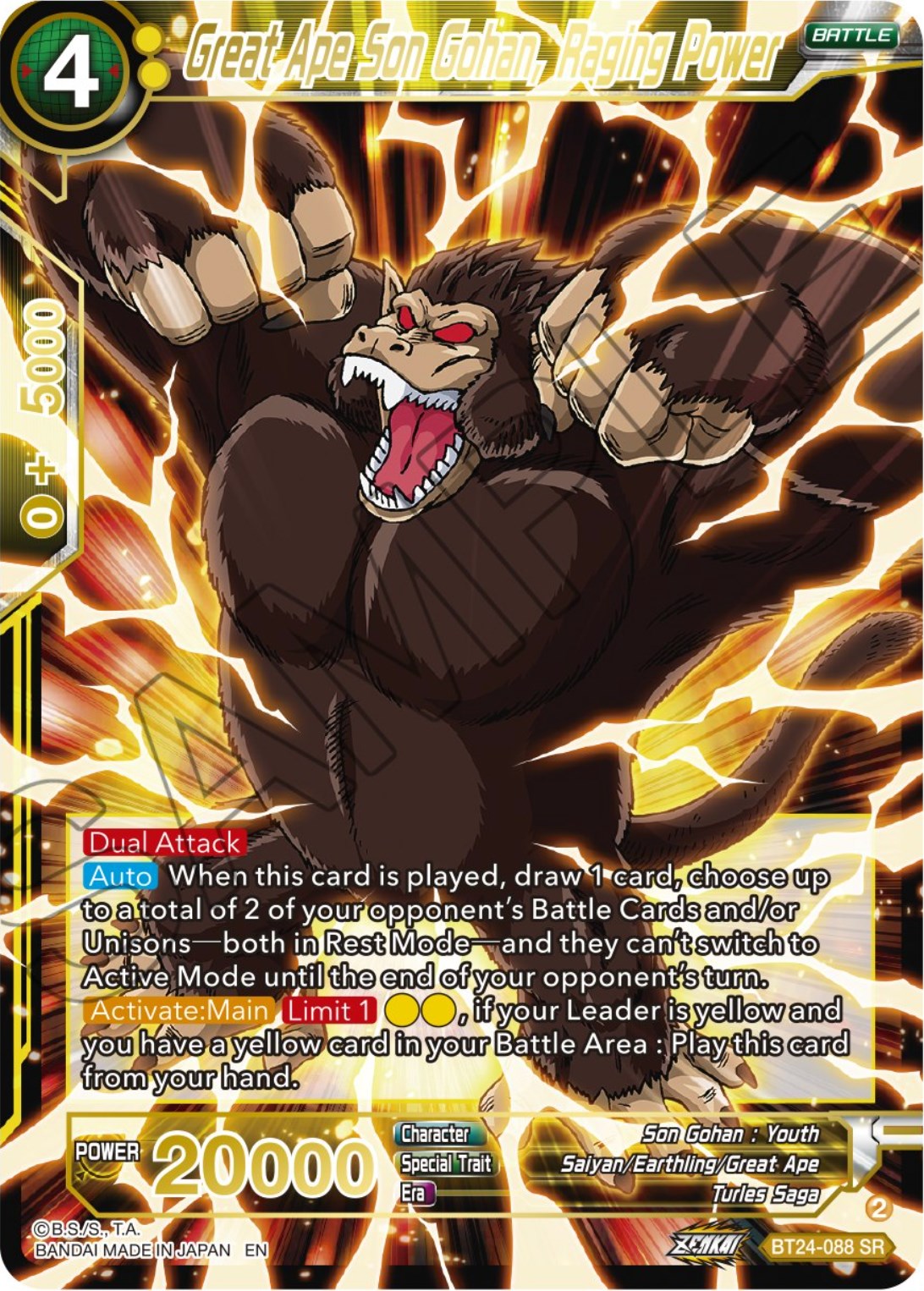 Great Ape Son Gohan, Raging Power (BT24-088) [Beyond Generations] | Fandemonia Ltd