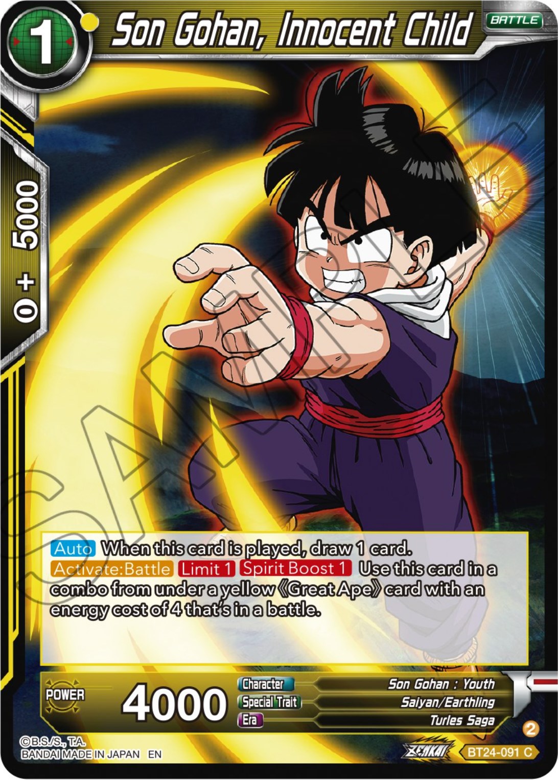 Son Gohan, Innocent Child (BT24-091) [Beyond Generations] | Fandemonia Ltd