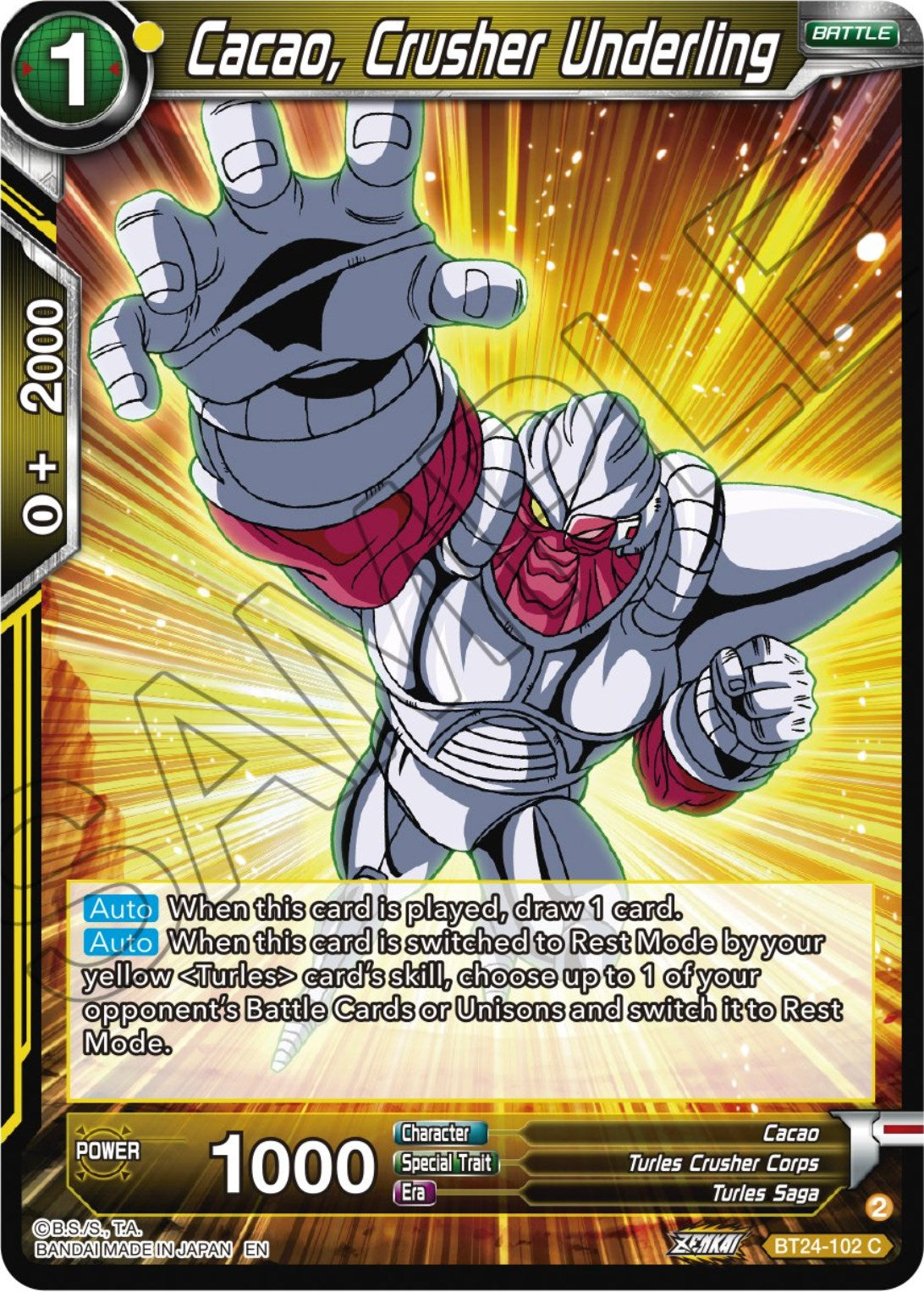 Cacao, Crusher Underling (BT24-102) [Beyond Generations] | Fandemonia Ltd