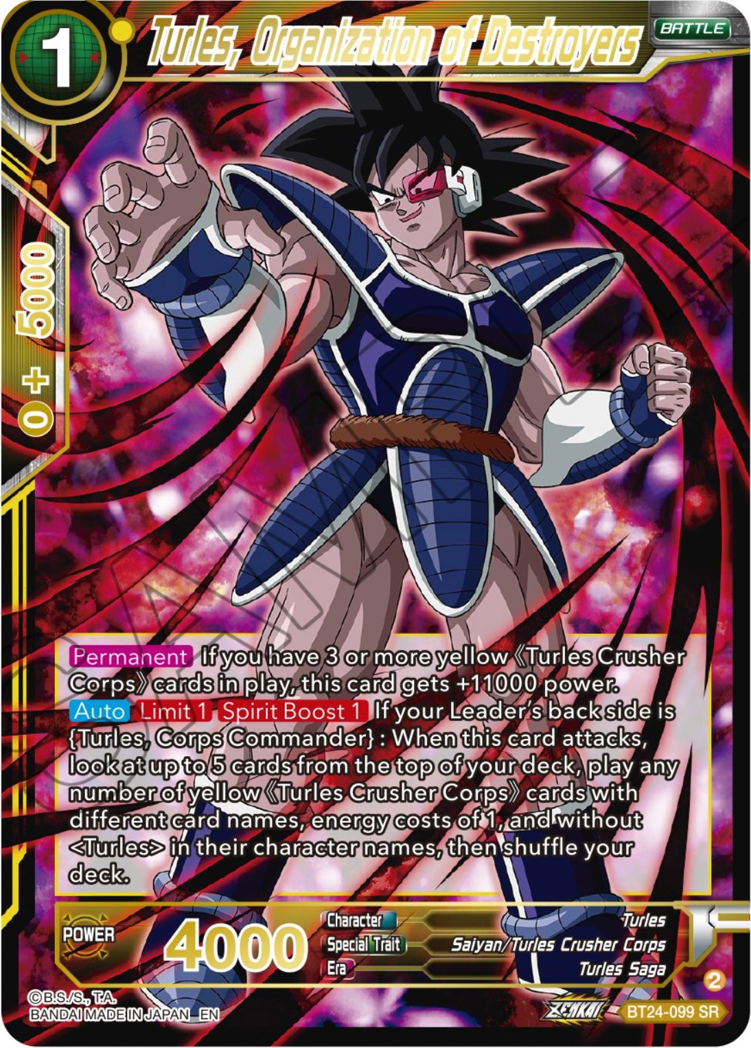 Turles, Organization of Destroyers (BT24-099) [Beyond Generations] | Fandemonia Ltd