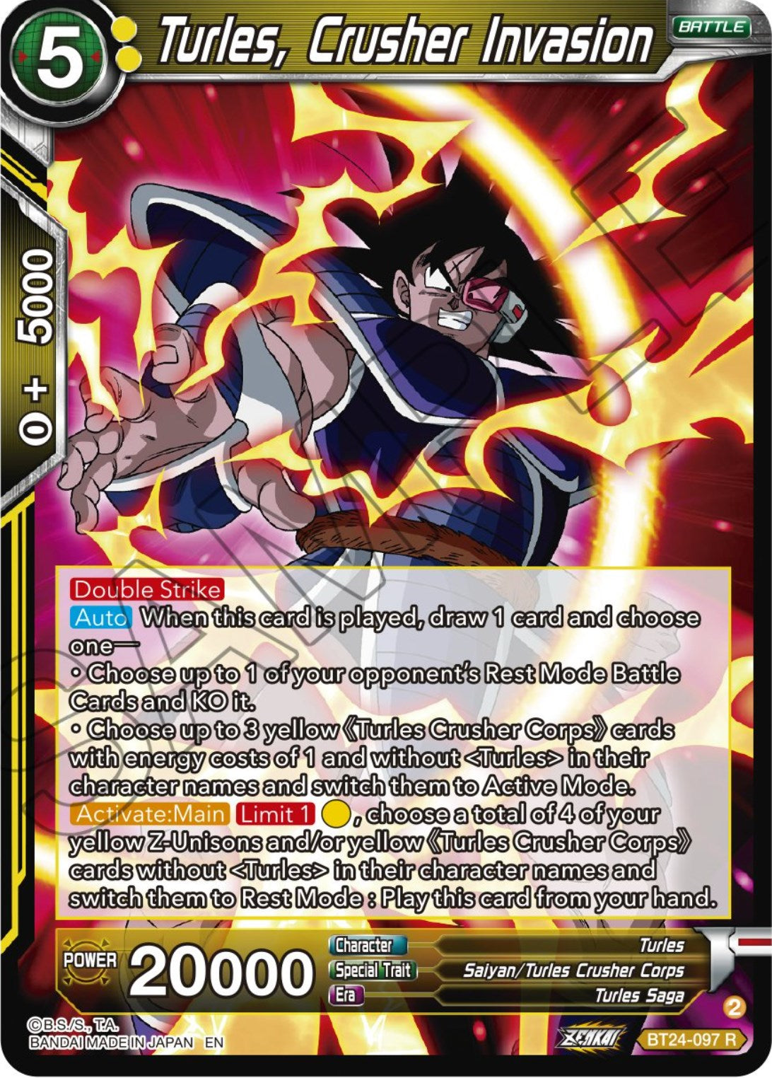 Turles, Crusher Invasion (BT24-097) [Beyond Generations] | Fandemonia Ltd