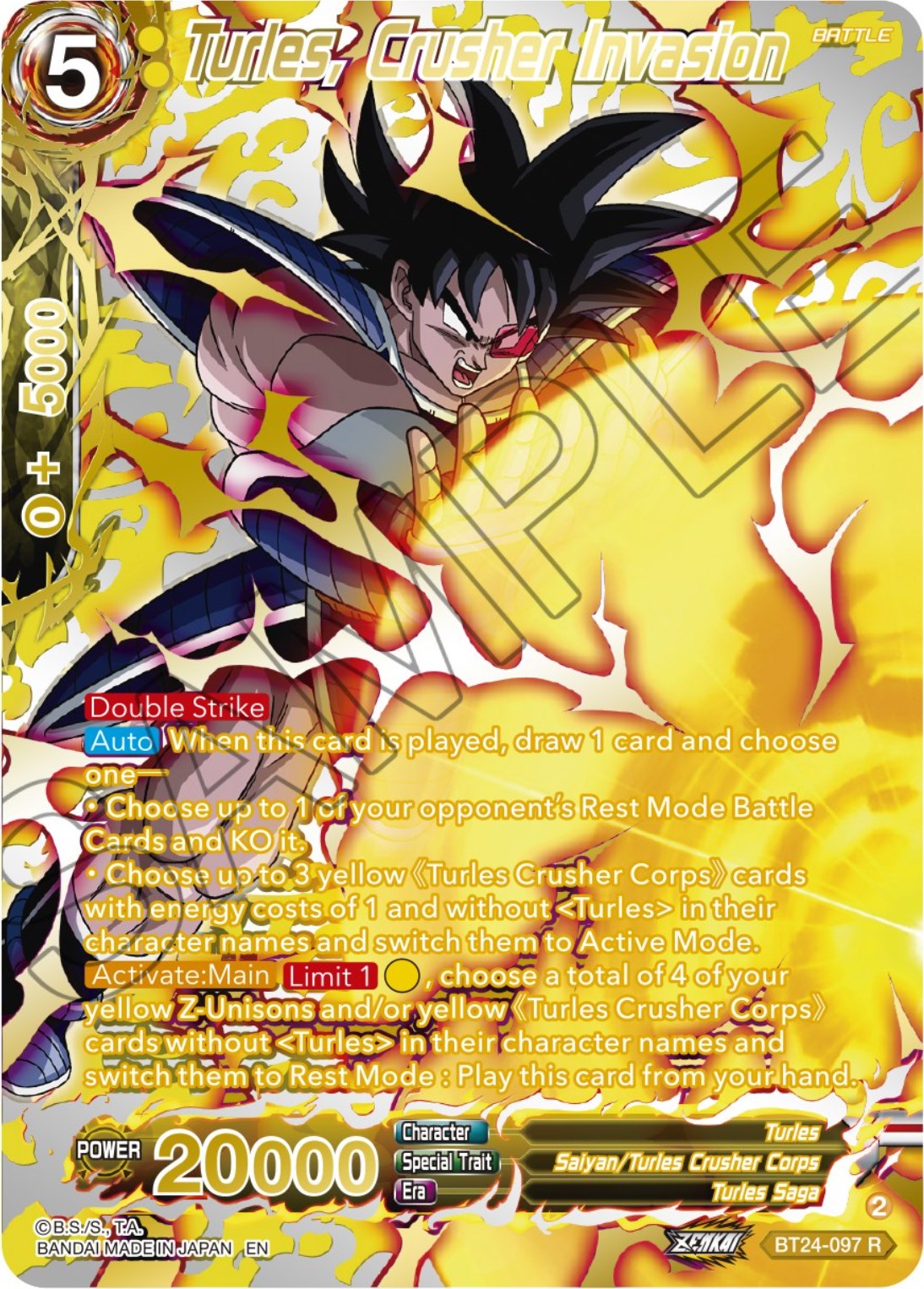 Turles, Crusher Invasion (Collector Booster) (BT24-097) [Beyond Generations] | Fandemonia Ltd