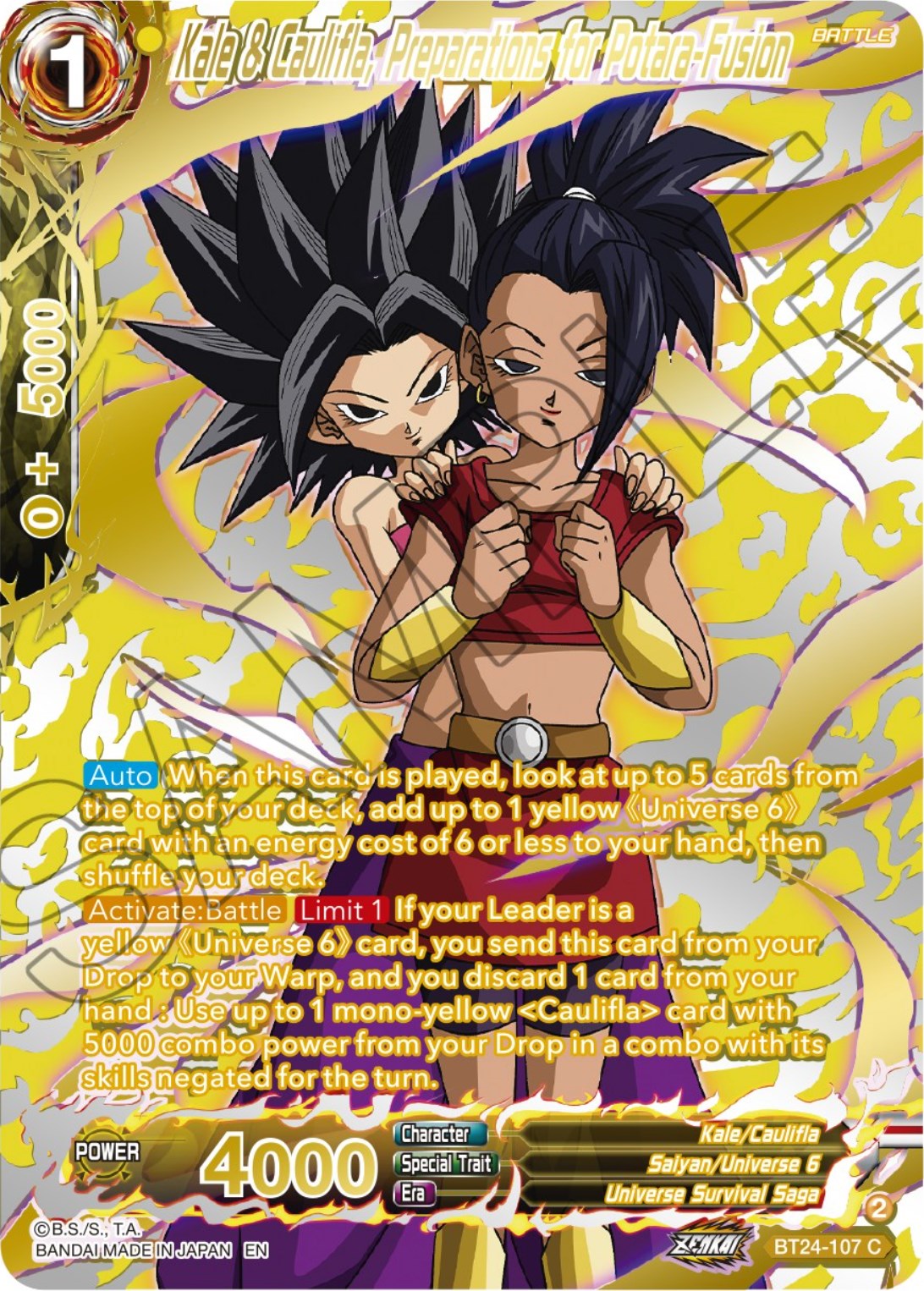 Kale & Caulifla, Preparations for Potara-Fusion (Collector Booster) (BT24-107) [Beyond Generations] | Fandemonia Ltd