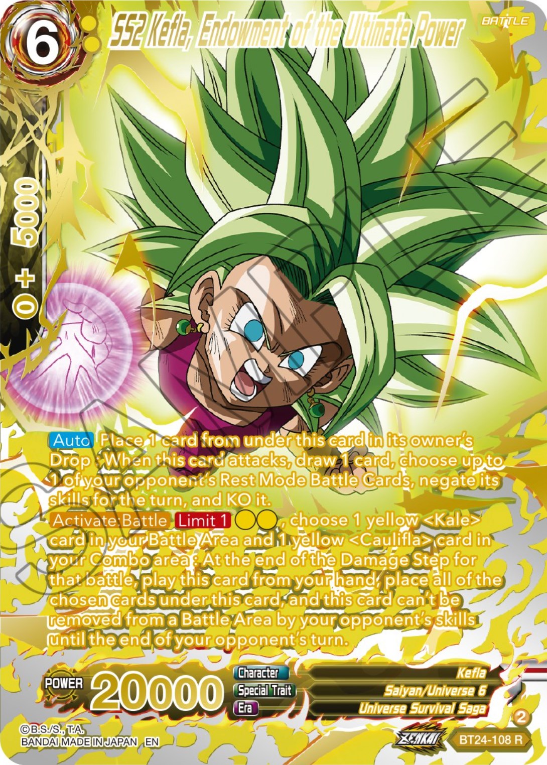 SS2 Kefla, Endowment of the Ultimate Power (Collector Booster) (BT24-108) [Beyond Generations] | Fandemonia Ltd