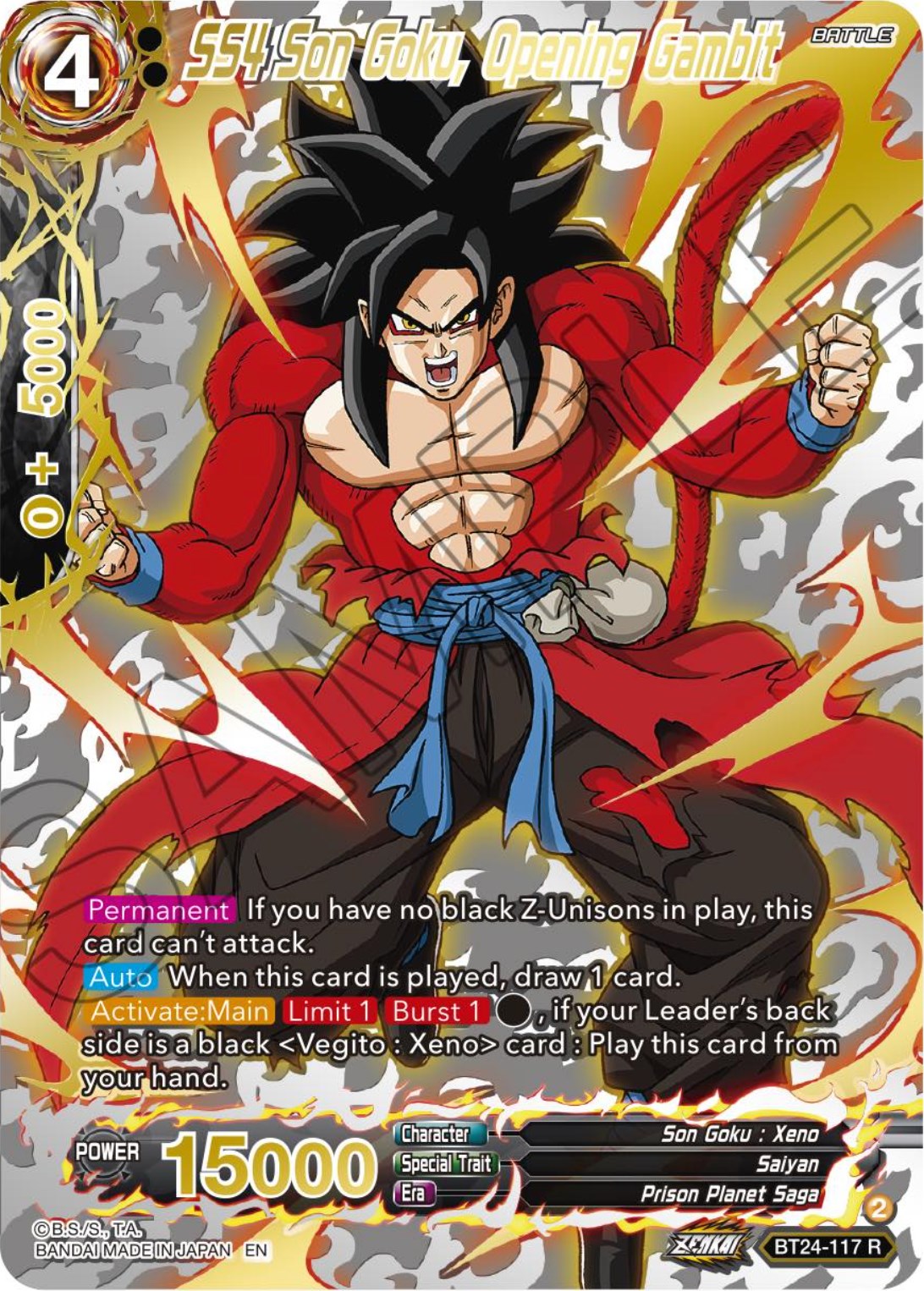 SS4 Son Goku, Opening Gambit (Collector Booster) (BT24-117) [Beyond Generations] | Fandemonia Ltd