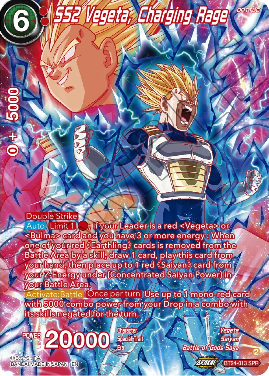 SS2 Vegeta, Charging Rage (SPR) (BT24-013) [Beyond Generations] | Fandemonia Ltd