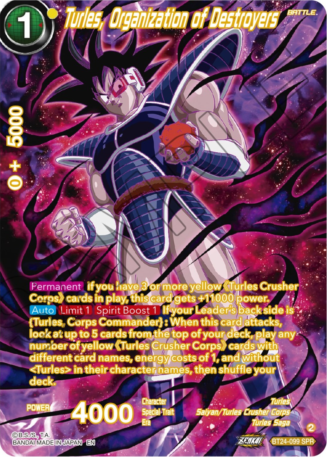 Turles, Organization of Destroyers (SPR) (BT24-099) [Beyond Generations] | Fandemonia Ltd