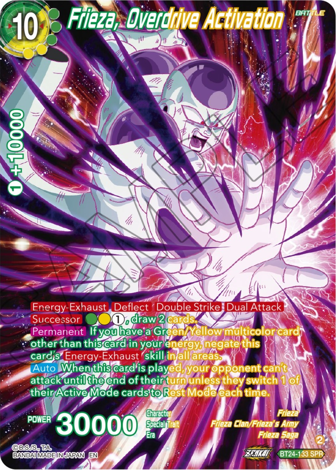 Frieza, Overdrive Activation (SPR) (BT24-133) [Beyond Generations] | Fandemonia Ltd