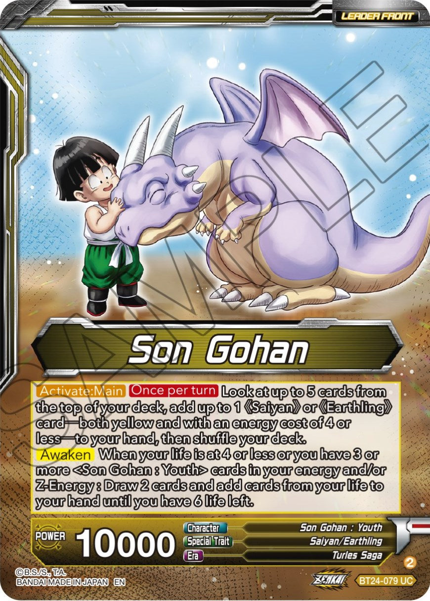 Son Gohan // Son Gohan, Rampage Premonition (SLR) (BT24-079) [Beyond Generations] | Fandemonia Ltd