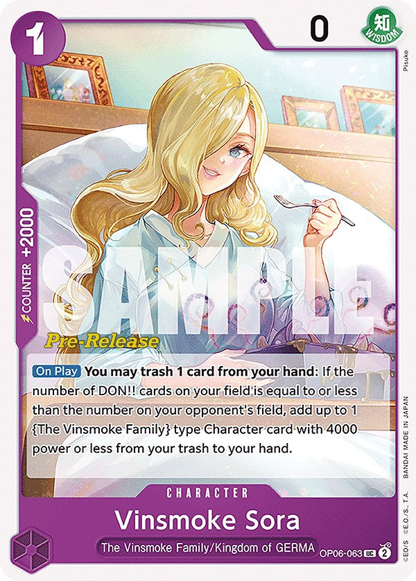 Vinsmoke Sora [Wings of the Captain Pre-Release Cards] | Fandemonia Ltd