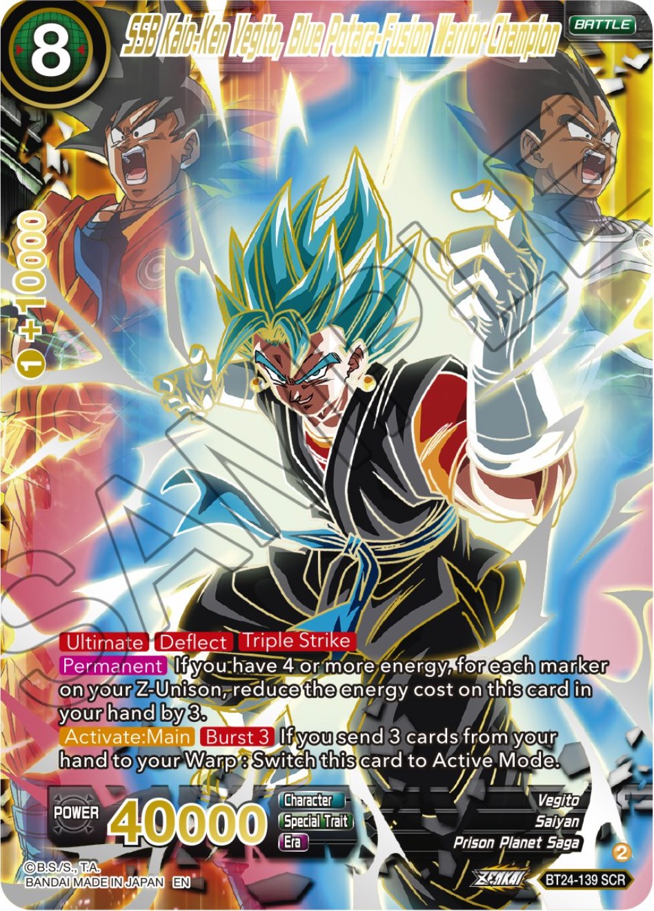 SSB Kaio-Ken Vegito, Blue Potara-Fusion Warrior Champion (Collector Booster) (BT24-139) [Beyond Generations] | Fandemonia Ltd