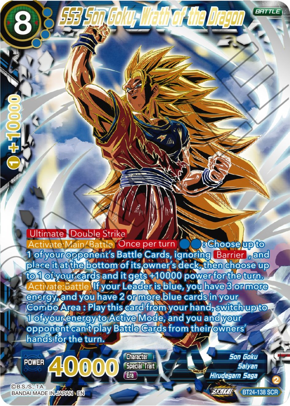 SS3 Son Goku, Wrath of the Dragon (Collector Booster) (BT24-138) [Beyond Generations] | Fandemonia Ltd