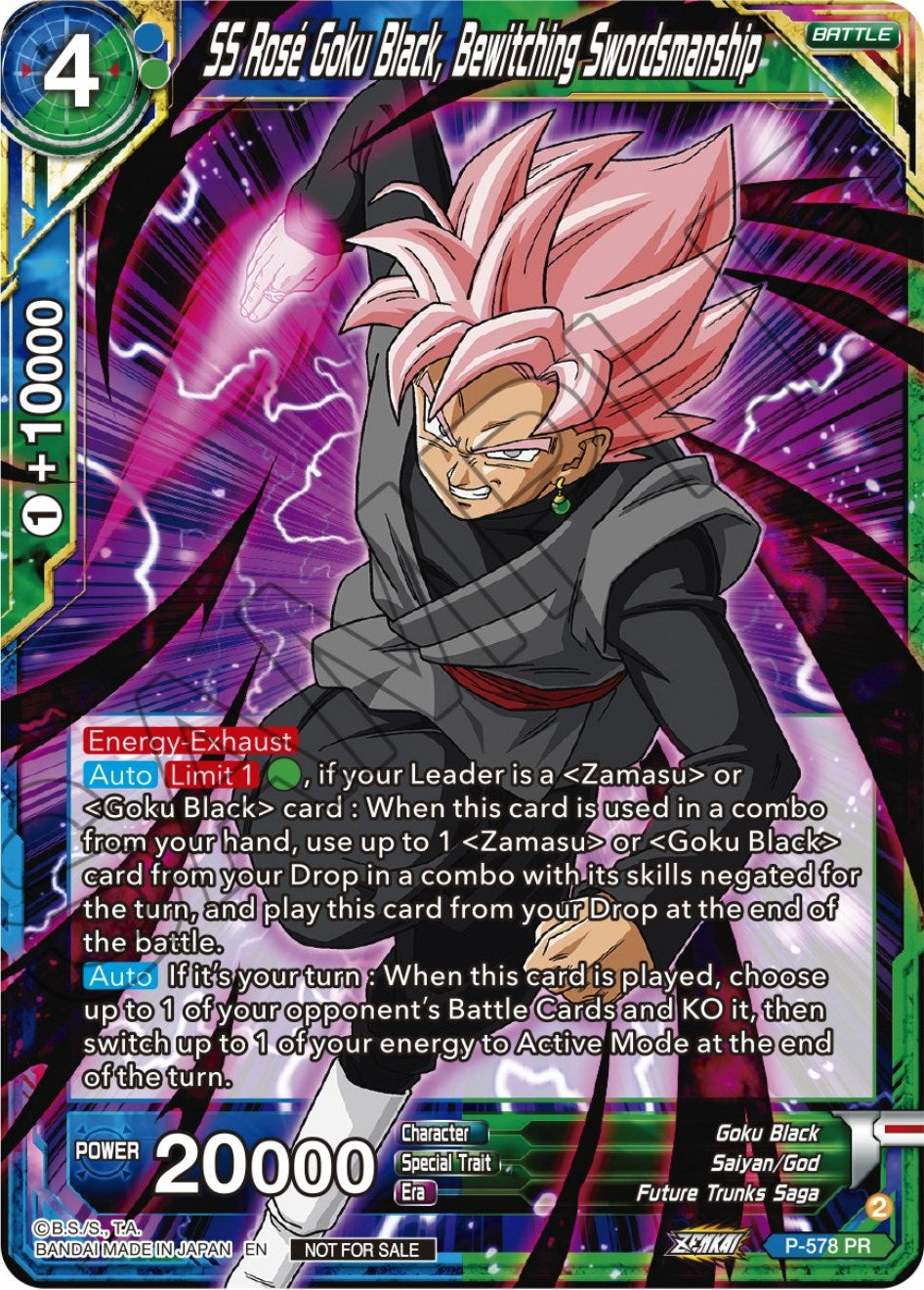 SS Rose Goku Black, Bewitching Swordsmanship (Zenkai Series Tournament Pack Vol.7) (P-578) [Tournament Promotion Cards] | Fandemonia Ltd