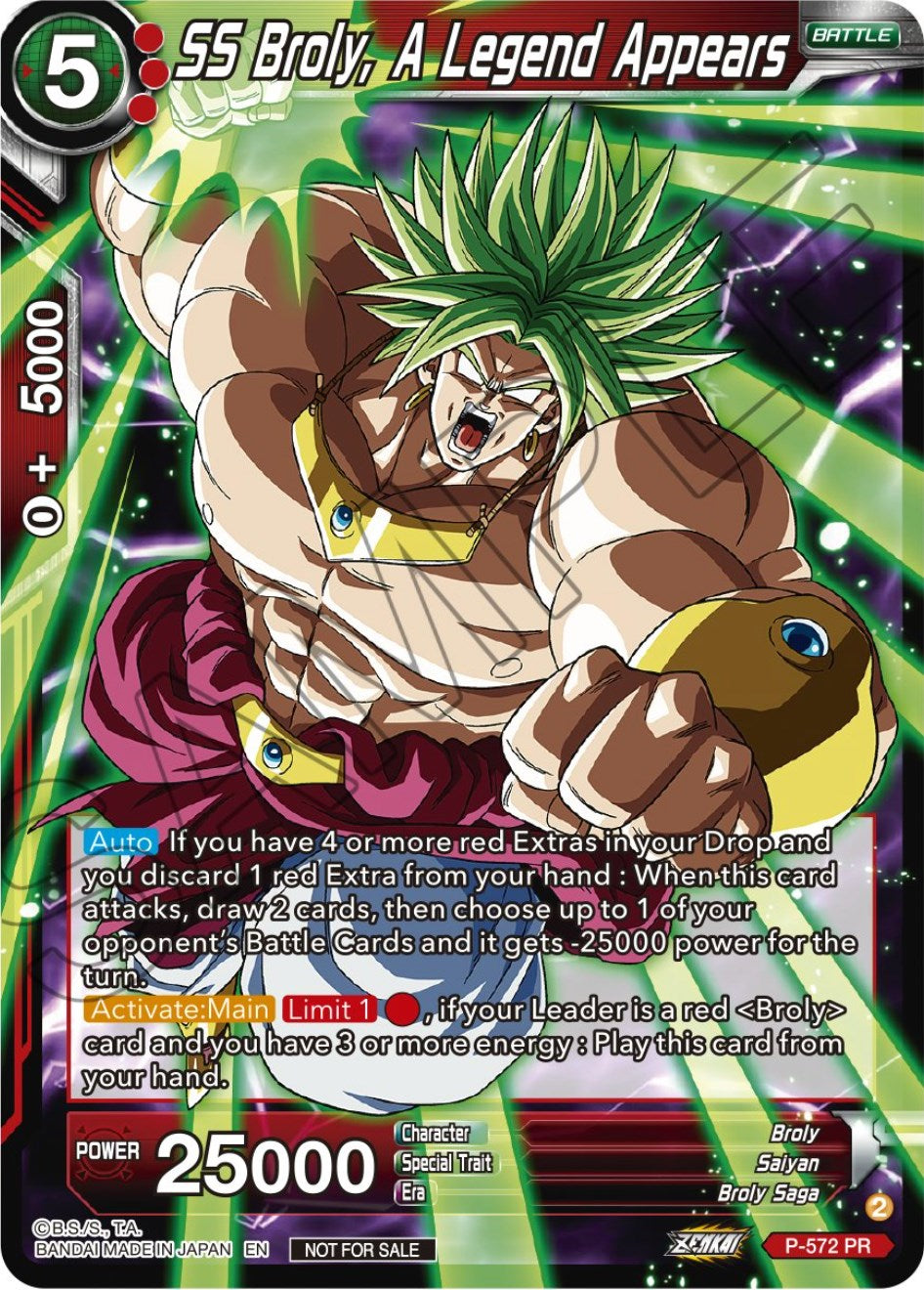 SS Broly, A Legend Appears (Zenkai Series Tournament Pack Vol.7) (P-572) [Tournament Promotion Cards] | Fandemonia Ltd