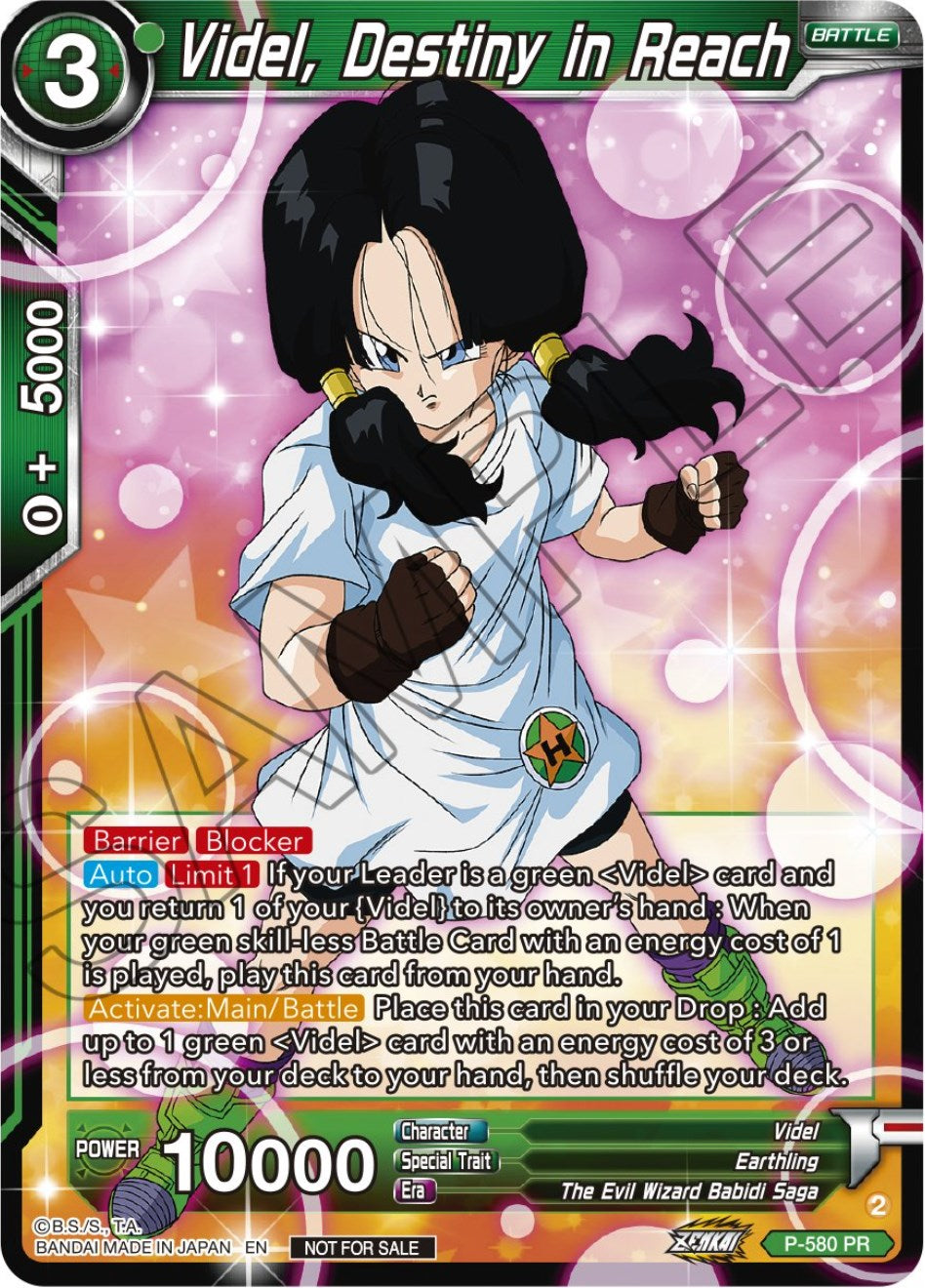 Videl, Destiny in Reach (Zenkai Series Tournament Pack Vol.7) (P-580) [Tournament Promotion Cards] | Fandemonia Ltd