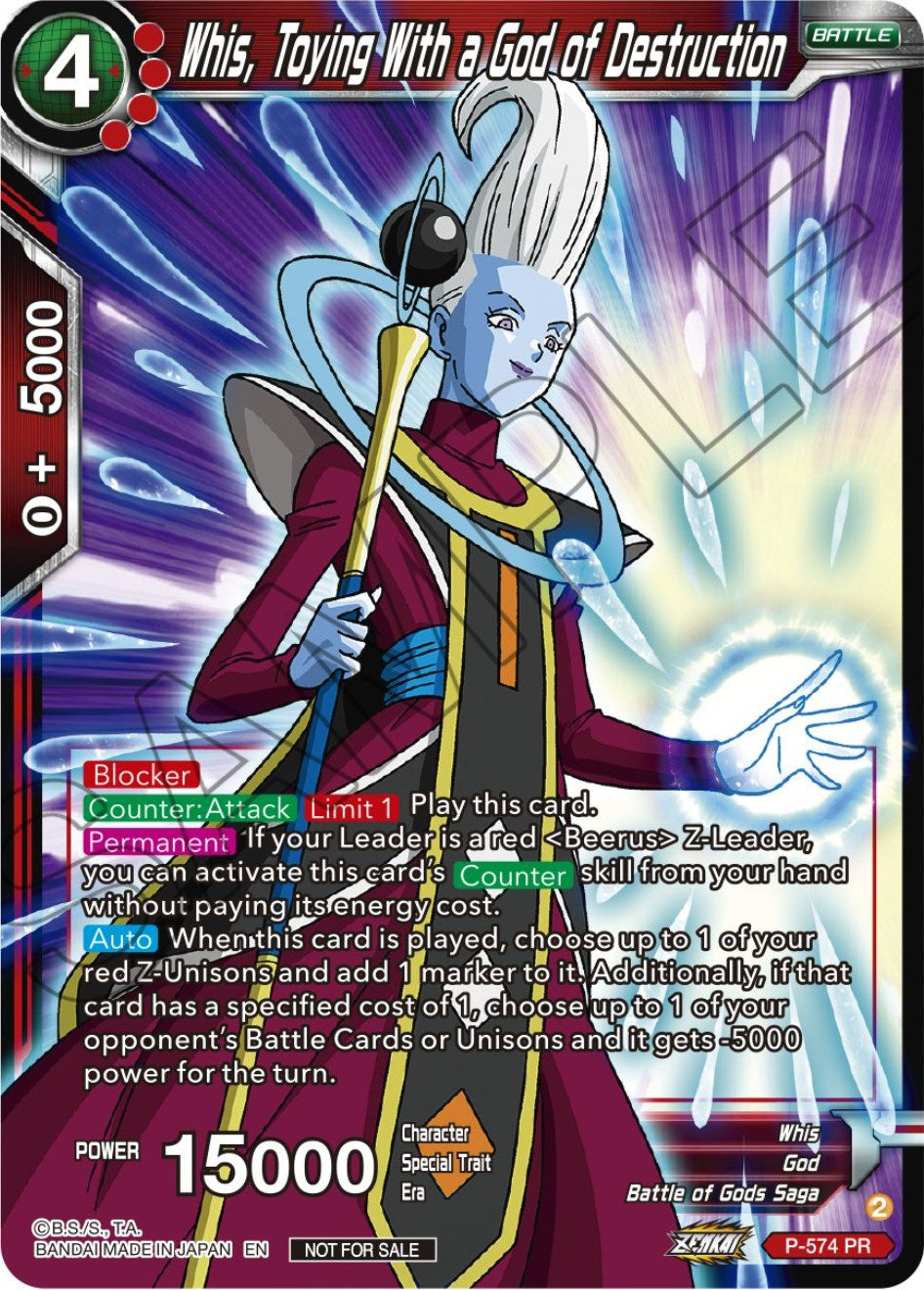 Whis, Toying With a God of Destruction (Zenkai Series Tournament Pack Vol.7) (P-574) [Tournament Promotion Cards] | Fandemonia Ltd